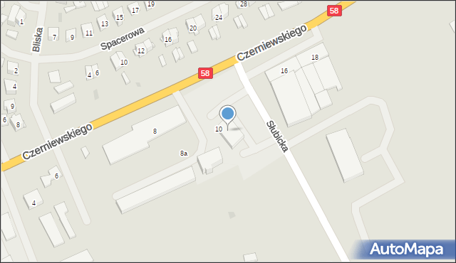 Pisz, Czerniewskiego Fryderyka Adama, 14, mapa Pisz