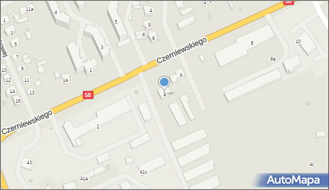 Pisz, Czerniewskiego Fryderyka Adama, 4, mapa Pisz