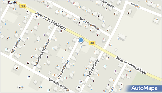 Płaza, Czarnieckiego Stefana, hetm., 3, mapa Płaza