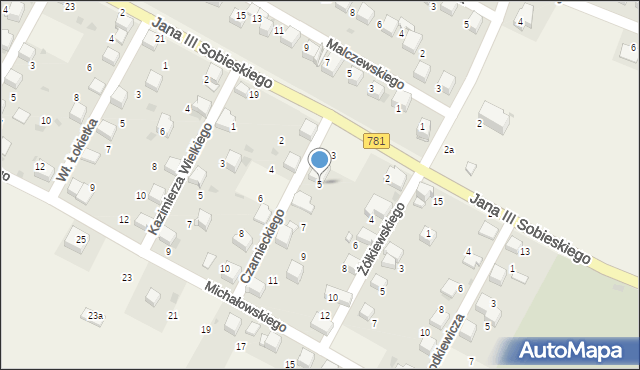 Płaza, Czarnieckiego Stefana, hetm., 5, mapa Płaza