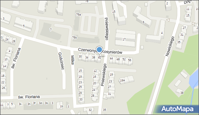 Płock, Czerwonych Kosynierów, 42, mapa Płock