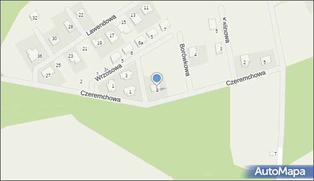 Płoty, Czeremchowa, 4, mapa Płoty