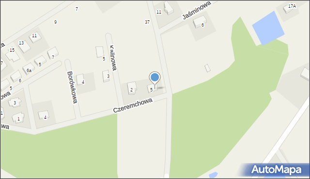 Płoty, Czeremchowa, 5a, mapa Płoty