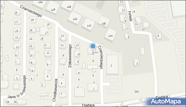 Pogórze, Czarnieckiego Stefana, hetm., 11, mapa Pogórze