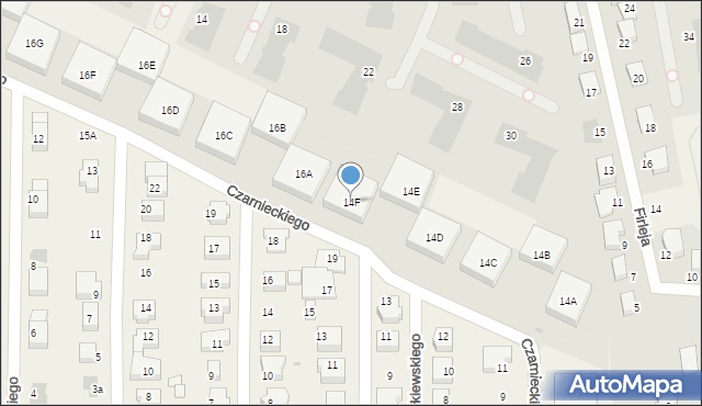 Pogórze, Czarnieckiego Stefana, hetm., 14F, mapa Pogórze