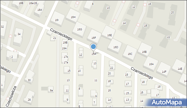 Pogórze, Czarnieckiego Stefana, hetm., 15A, mapa Pogórze