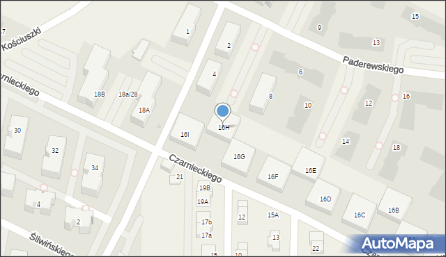 Pogórze, Czarnieckiego Stefana, hetm., 16H, mapa Pogórze