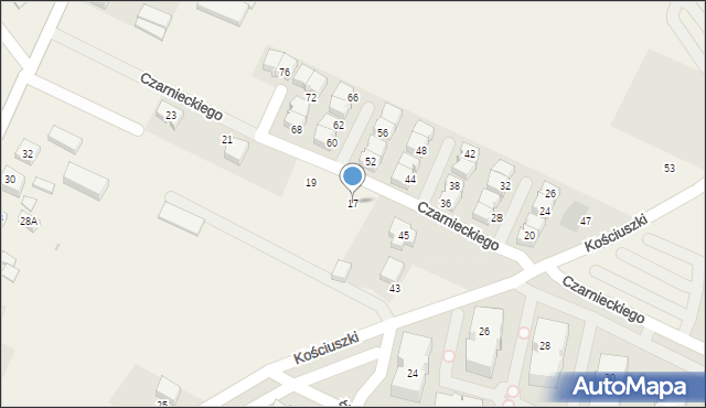 Pogórze, Czarnieckiego Stefana, hetm., 17, mapa Pogórze