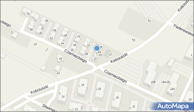 Pogórze, Czarnieckiego Stefana, hetm., 22, mapa Pogórze