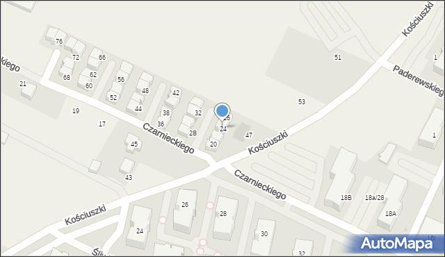 Pogórze, Czarnieckiego Stefana, hetm., 24, mapa Pogórze