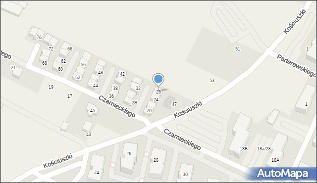 Pogórze, Czarnieckiego Stefana, hetm., 26, mapa Pogórze