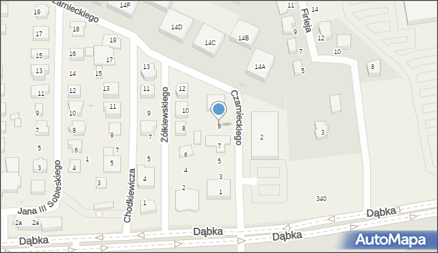 Pogórze, Czarnieckiego Stefana, hetm., 9, mapa Pogórze