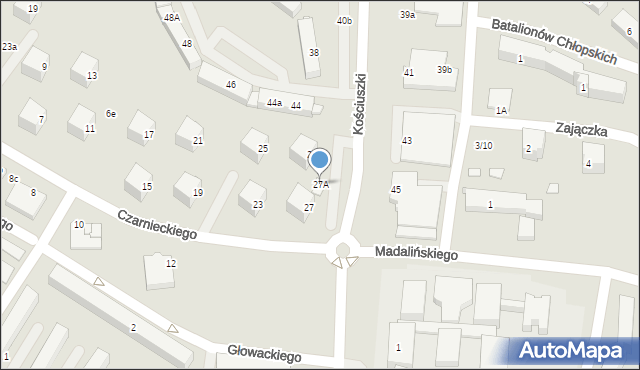 Połaniec, Czarnieckiego Stefana, hetm., 27A, mapa Połaniec