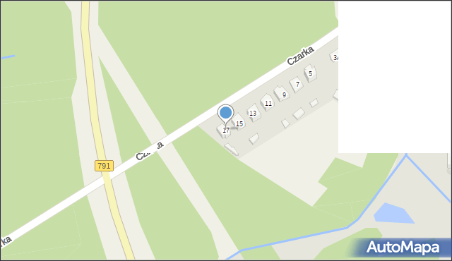 Postęp, Czarka, 17, mapa Postęp