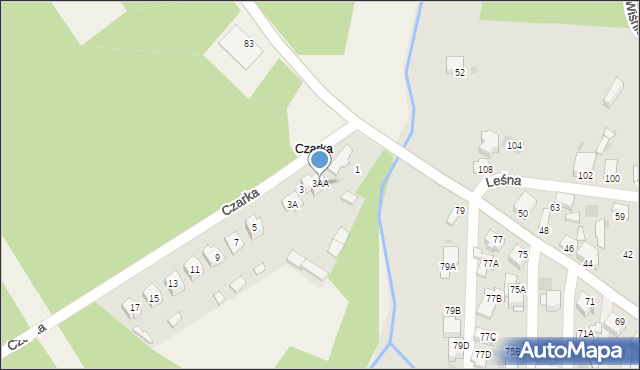 Postęp, Czarka, 3AA, mapa Postęp