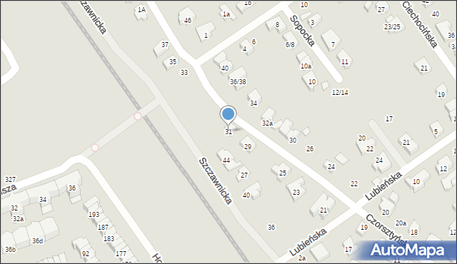 Poznań, Czorsztyńska, 31, mapa Poznania