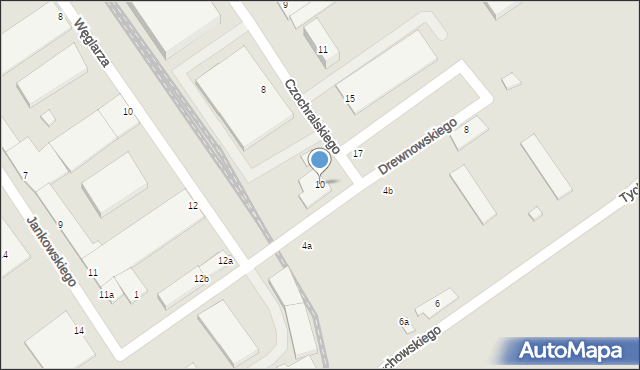 Poznań, Czochralskiego Jana, prof., 10, mapa Poznania