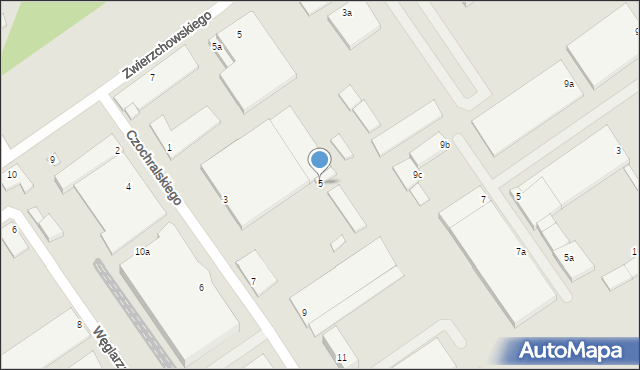 Poznań, Czochralskiego Jana, prof., 5, mapa Poznania