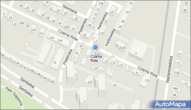 Poznań, Czarna Rola, 17a, mapa Poznania