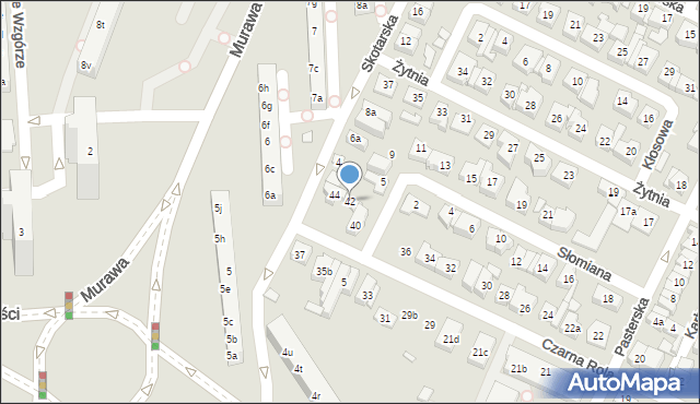 Poznań, Czarna Rola, 42, mapa Poznania