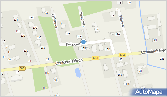 Prażmów, Czołchańskiego Piotra, 15B, mapa Prażmów