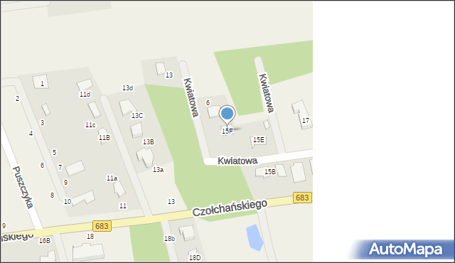 Prażmów, Czołchańskiego Piotra, 15F, mapa Prażmów
