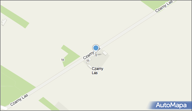 Prusinowice, Czarny Las, 6, mapa Prusinowice