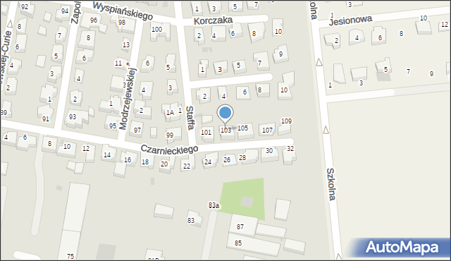 Pruszcz Gdański, Czarnieckiego Stefana, hetm., 103, mapa Pruszcz Gdański