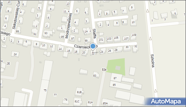 Pruszcz Gdański, Czarnieckiego Stefana, hetm., 22, mapa Pruszcz Gdański