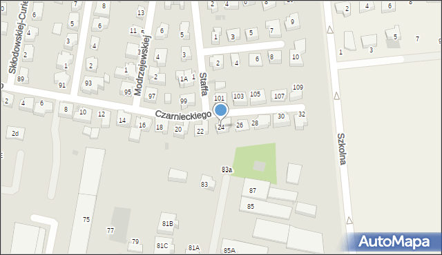 Pruszcz Gdański, Czarnieckiego Stefana, hetm., 24, mapa Pruszcz Gdański