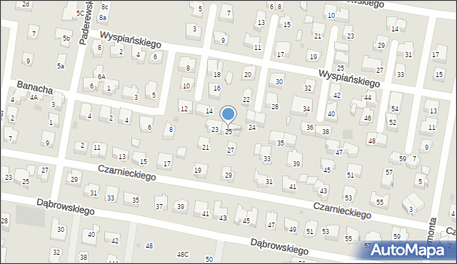 Pruszcz Gdański, Czarnieckiego Stefana, hetm., 25, mapa Pruszcz Gdański