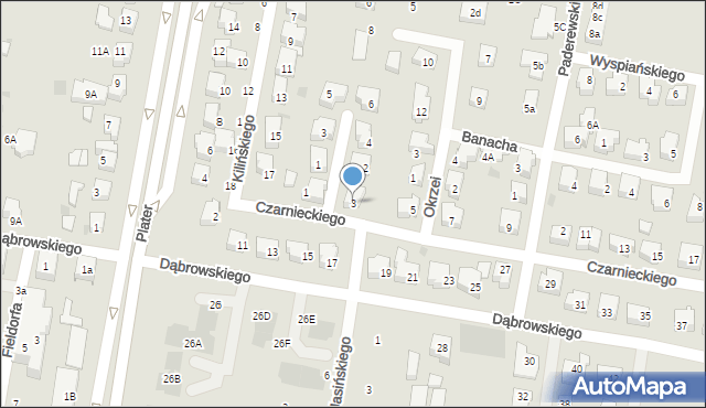 Pruszcz Gdański, Czarnieckiego Stefana, hetm., 3, mapa Pruszcz Gdański