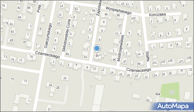 Pruszcz Gdański, Czarnieckiego Stefana, hetm., 93, mapa Pruszcz Gdański