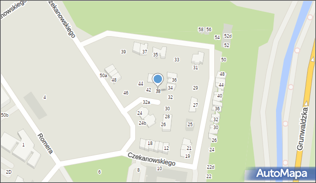 Pruszcz Gdański, Czekanowskiego Aleksandra, 38, mapa Pruszcz Gdański