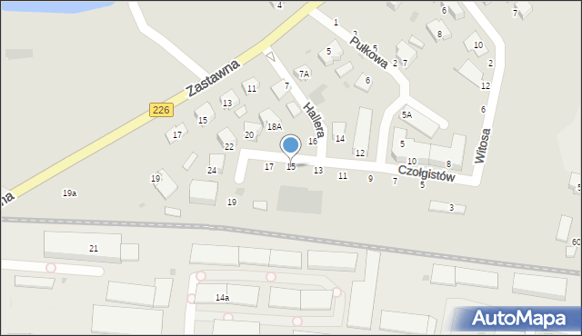 Pruszcz Gdański, Czołgistów, 15, mapa Pruszcz Gdański