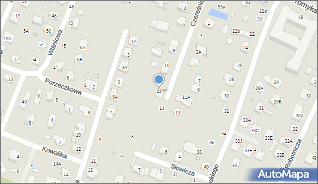 Pruszków, Czereśniowa, 12, mapa Pruszków