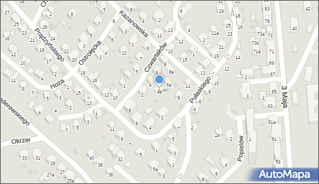 Przemyśl, Czwartaków, 4a, mapa Przemyśla