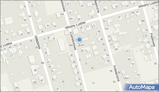 Przeźmierowo, Czereśniowa, 27, mapa Przeźmierowo