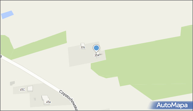 Przybynów, Częstochowska, 30A, mapa Przybynów