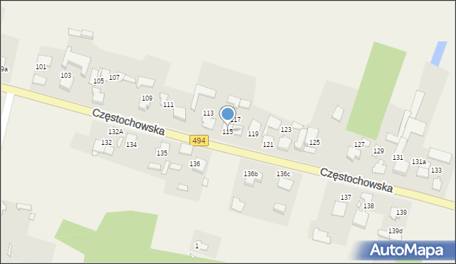 Przystajń, Częstochowska, 115, mapa Przystajń