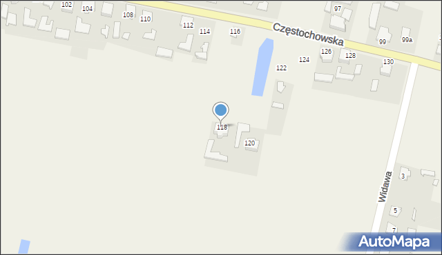 Przystajń, Częstochowska, 118, mapa Przystajń