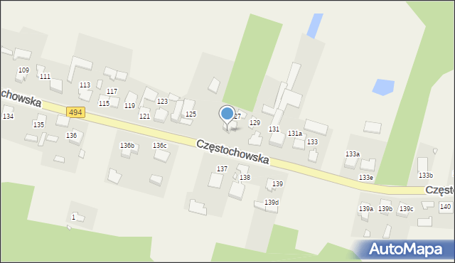 Przystajń, Częstochowska, 127a, mapa Przystajń