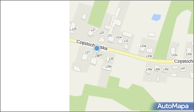 Przystajń, Częstochowska, 138, mapa Przystajń