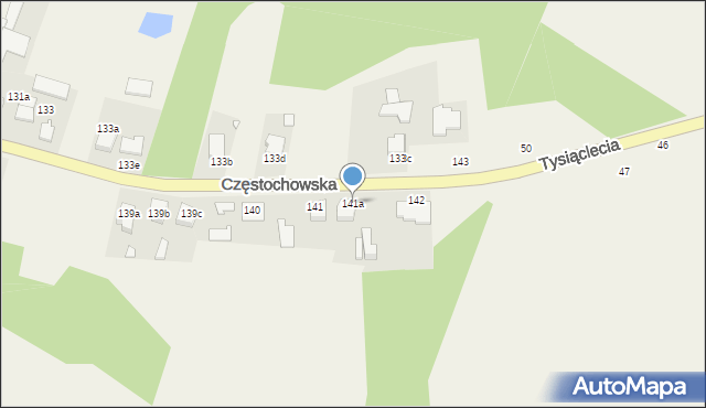 Przystajń, Częstochowska, 141a, mapa Przystajń