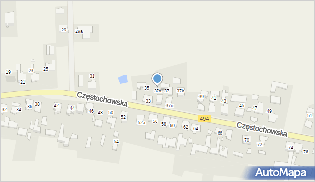 Przystajń, Częstochowska, 37a, mapa Przystajń