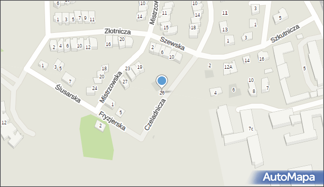 Puck, Czeladnicza, 26, mapa Puck