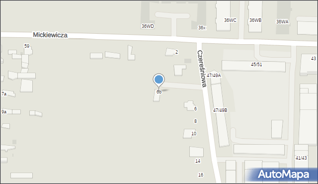 Pułtusk, Czereśniowa, 6b, mapa Pułtusk