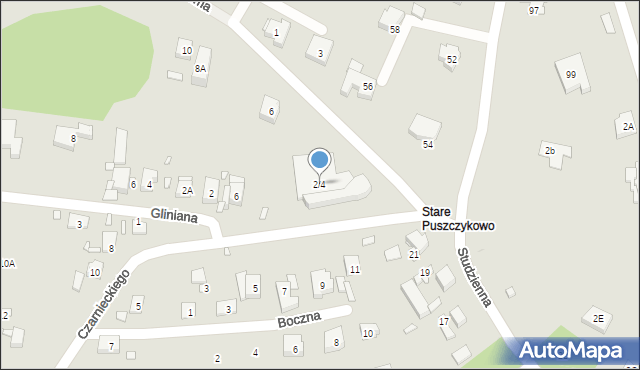 Puszczykowo, Czarnieckiego Stefana, hetm., 2/4, mapa Puszczykowo