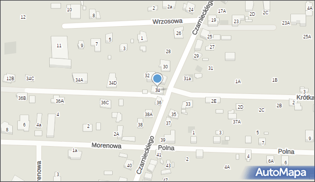 Puszczykowo, Czarnieckiego Stefana, hetm., 34, mapa Puszczykowo