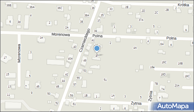 Puszczykowo, Czarnieckiego Stefana, hetm., 47, mapa Puszczykowo